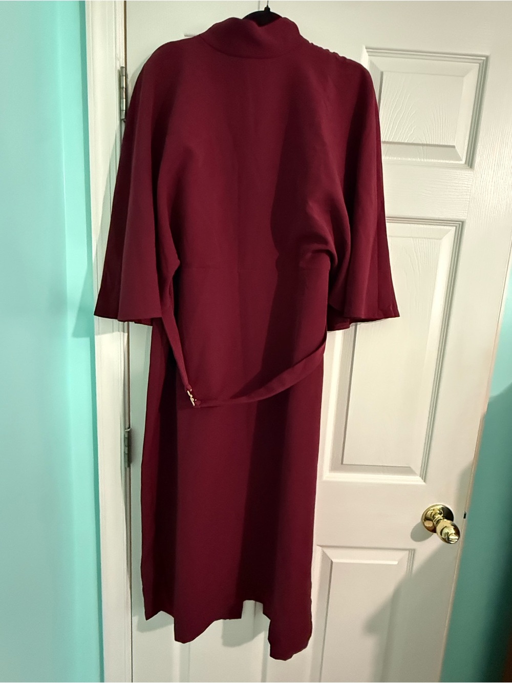 NWT Eloquii Wine Long Sleeve Dress with Belt